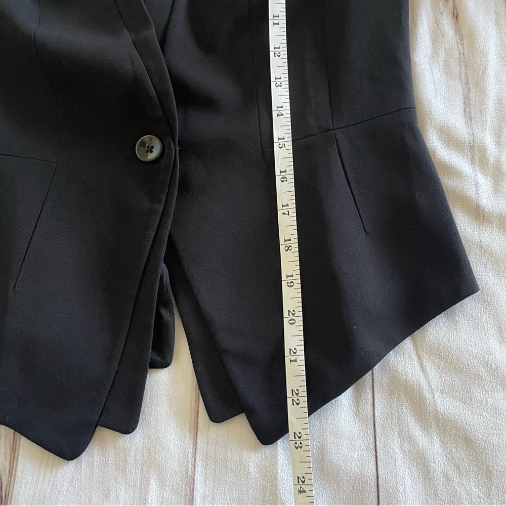 WHBM Blazer Women’s XS Black Long Sleeve One Button Career Gorpcore Office Chic - Picture 14 of 16